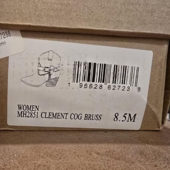 MIA Clement Stacked Heel Western Prairie Booties in Brown NEW Size 8.5 - Picture 7 of 7